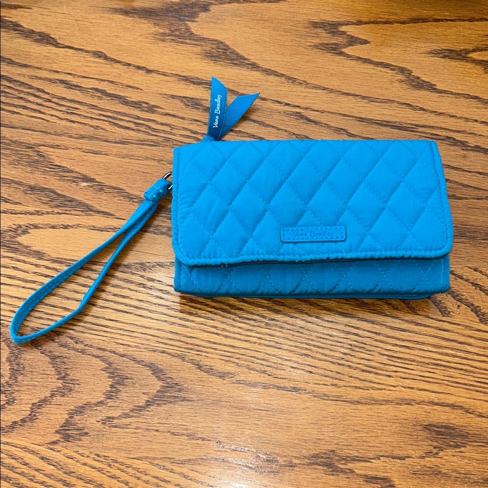 Vera Bradley Bahama Bay Blue Smartphone Wristlet Wallet
